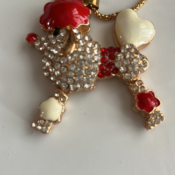 French Poodle Rhinestone Necklace - Picture 6 of 10